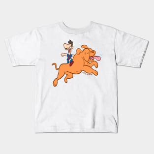 Messi and his dog Kids T-Shirt